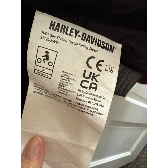 Harley-Davidson Maroon Gas Station Textile Riding Jacket XL - Picture 3 of 10